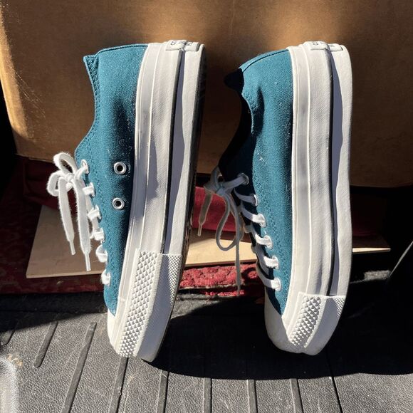 Converse Chuck Taylor All Star Lift Platform Sneakers Teal Size 6 2025 - Picture 5 of 8